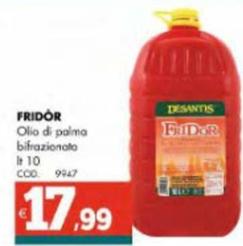 Offerta per Desantis - Fridor Olio Di Palma Bifrazionato a 17,99€ in Altasfera