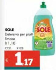 Offerta per Sole - Detersivo Per Piatt Limone a 1,17€ in Altasfera
