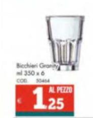 Offerta per Bicchieri Granity a 1,25€ in Altasfera