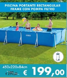 Offerta per Intex - Piscina Portante Rectangular Frame Con Pompa Filtro a 199€ in Casa & Co