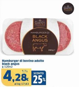 Offerta per Gusto & Passione - Hamburger Di Bovino Adulto Black Angus a 4,28€ in Sigma