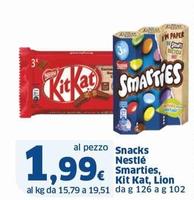 Offerta per Nestlè - Snacks Smarties, Kit Kat, Lion a 1,99€ in Sigma