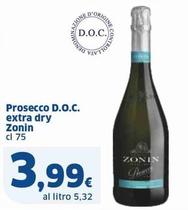 Offerta per Zonin - Prosecco D.O.C . Extra Dry a 3,99€ in Sigma