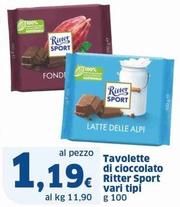 Offerta per Ritter Sport - Tavolette Di Cioccolato a 1,19€ in Sigma