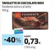 Offerta per Novi - Tavolette Di Cioccolato a 0,73€ in Coop