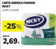 Offerta per Nicky - Carta Igienica Fashion a 2,69€ in Coop