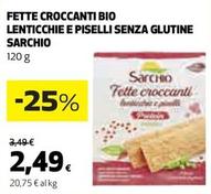 Offerta per Sarchio - Fette Croccanti Bio Lenticchie E Piselli Senza Glutine a 2,49€ in Coop