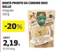 Offerta per Gallo - Bontà Pronte Da Condire Riso a 2,19€ in Coop