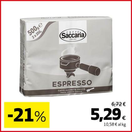 Offerta per CAFFÈ ESPRESSO SACCARIA in Ipercoop