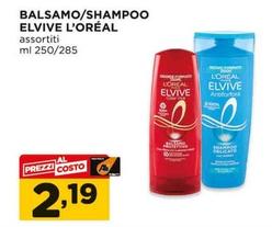 Offerta per L'Oreal - Balsamo/Shampoo Elvive a 2,19€ in Alì e Alìper