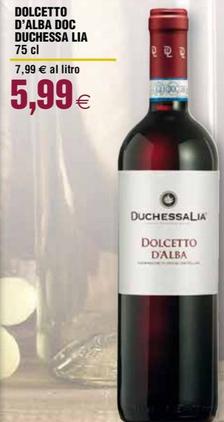 Offerta per Duchessa Lia - Dolcetto D'Alba DOC a 5,99€ in Coop