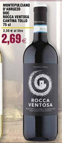Offerta per Cantina Tollo - Montepulciano D'Abruzzo DOC Rocca Ventosa a 2,69€ in Coop