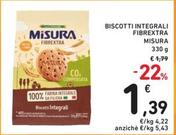 Offerta per Misura - Biscotti Integrali Fibrextra a 1,39€ in Spazio Conad