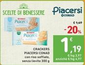 Offerta per Conad - Piacersi Crackers a 1,19€ in Spazio Conad