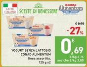 Offerta per Conad - Alimentum Yogurt Senza Lattosio a 0,69€ in Spazio Conad