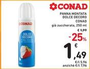 Offerta per Conad - Panna Montata Dolce Decoro a 1,49€ in Spazio Conad