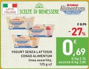 Offerta per Conad - Alimentum Yogurt Senza Lattosio a 0,69€ in Spazio Conad