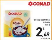 Offerta per Conad - Cacao Solubile a 2,49€ in Spazio Conad
