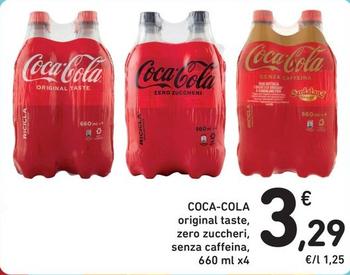 Offerta per Coca Cola - Original Taste, Zero Zuccheri, Senza Caffeina a 3,29€ in Spazio Conad