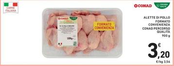 Offerta per Conad - Alette Di Pollo Formato Convenienza Percorso Qualità a 3,2€ in Spazio Conad