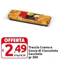 Offerta per Gecchele - Treccia Crema E Gocce Di Cioccolato a 2,49€ in Carrefour Express