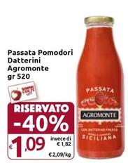 Offerta per Agromonte - Passata Pomodori Datterini a 1,09€ in Carrefour Express
