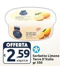Offerta per Terre D'Italia - Sorbetto Limone a 2,59€ in Carrefour Express