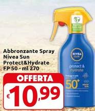 Offerta per Nivea - Sun Protect&Hydrate FP 50 Abbronzante Spray a 10,99€ in Carrefour Express