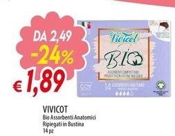 Offerta per Vivicot - Bio Assorbenti Anatomici Ripiegati In Bustina a 1,89€ in Iperfamila