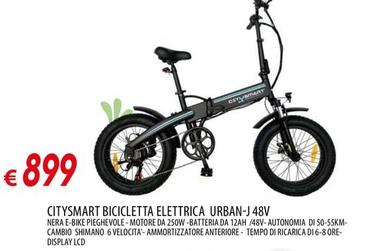 Offerta per Citysmart Bicicletta Elettrica Urban-j 48v a 899€ in Iperfamila