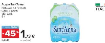 Offerta per Sant'Anna - Acqua Naturale a 1,73€ in Carrefour Market