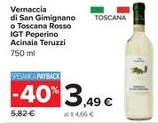 Offerta per Teruzzi - Vernaccia Di San Gimignano O Toscana Rosso IGT a 3,49€ in Carrefour Market