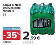 Offerta per Acqua Di Nepi - Effervescente Naturale a 2,59€ in Carrefour Market