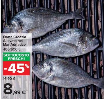 Offerta per Orata Croazia Allevata Nel Mar Adriatico a 8,99€ in Carrefour Market