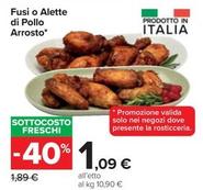Offerta per Fusi O Alette Di Pollo Arrosto a 1,09€ in Carrefour Market
