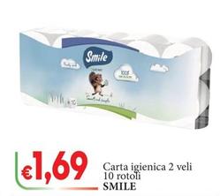 Offerta per Smile - Carta Igienica 2 Veli 10 Rotoli a 1,69€ in D'Italy