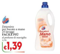 Offerta per Facile Più - Detersivo Per Bucato A Mano 25 Lavaggi a 1,39€ in D'Italy