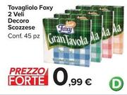 Offerta per Foxy - Tovagliolo 2 Veli Decoro Scozzese a 0,99€ in Carrefour Market