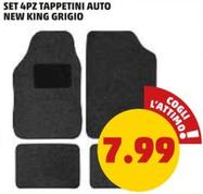 Offerta per Set 4pz Tappetini Auto New King Grigio a 7,99€ in PENNY