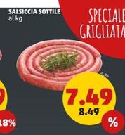 Offerta per Salsiccia Sottile a 7,49€ in PENNY