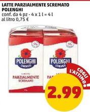 Offerta per Polenghi - Latte Parzialmente Scremato a 2,99€ in PENNY
