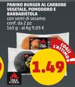 Offerta per Panino Burger Al Carbone Vegetale, Pomodoro E Barbabietola a 1,49€ in PENNY