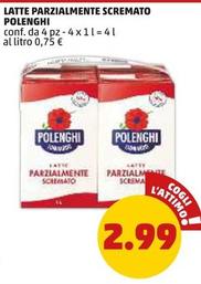 Offerta per Polenghi - Latte Parzialmente Scremato a 2,99€ in PENNY