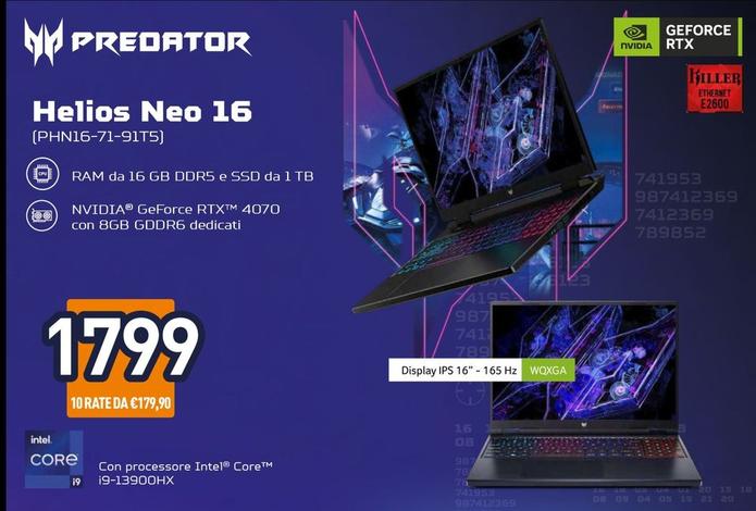 Offerta per Acer - Helios Neo 16 (PHN16-71-9175) a 1799€ in Unieuro