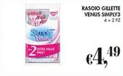 Offerta per Gillette - Rasoio Venus Simply3 a 4,49€ in Coal