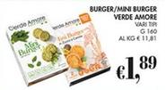 Offerta per Verde Amore - Burger/mini Burger a 1,89€ in Coal