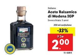 Offerta per Italiamo - Aceto Balsamico Di Modena I.G.P. a 2€ in Lidl