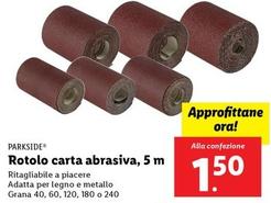 Offerta per Parkside - Rotolo Carta Abrasiva, 5 M a 1,5€ in Lidl