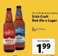 Offerta per The Crafty Brewing Company - Irish Craft Red Ale O Lager a 1,99€ in Lidl