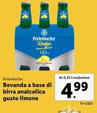 Offerta per Perlenbacher - Bevanda A Base Di Birra Analcolica Gusto Limone a 4,99€ in Lidl